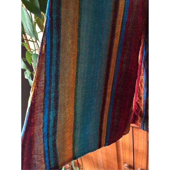 CIDER STRIPED ELASTIC WAIST WIDE LEG TROUSERS SZ M - Picture 7 of 14